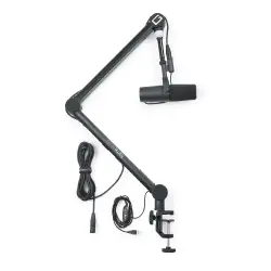 Gator Frameworks GFWMICBCBM4000 LED Işıklı Profesyonel Broadcast / Podcast Mikrofon Boom Standı - 1