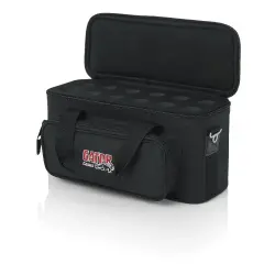 Gator Frameworks GM-12B 12 Mikrofon Taşıma Çantası (Korumalı, Aksesuar Bölmeli) - 7