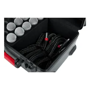 Gator Frameworks GTSA-MIC15 15 Adet Kablolu Mikrofon İçin TSA Kilitli ATA Molded Taşıma Çantası - 3