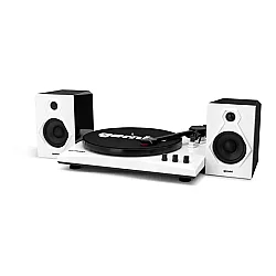 Gemini TT-900 3 Hızlı Aktif Bluetooth Pikap ve Stereo Hoparlör Sistemi (Beyaz) - Gemini