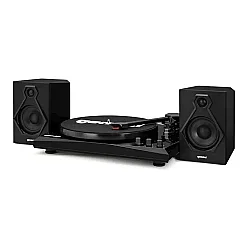 Gemini TT-900 3 Hızlı Aktif Bluetooth Pikap ve Stereo Hoparlör Sistemi (Siyah) - Gemini