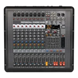 Globe Acoustic GTP804 8 Kanal 4 Çıkış 3600W 99 DSP Efektli Bluetooth USB Power Mikser - Globe Acoustic