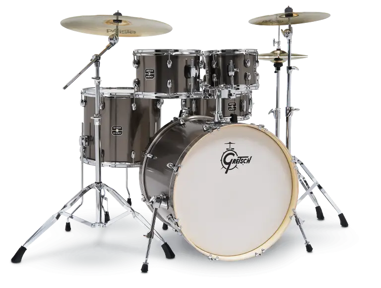 Gretsch GE4E825GS Energy 5 Parça 22 inç Akustik Davul Seti (Grey Steel) - Gretsch