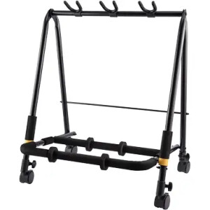 Hercules GS523B PLUS 3-Enstürman Tekerlekli Gitar Rack - Hercules