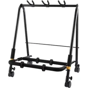 Hercules GS523B PLUS 3-Enstürman Tekerlekli Gitar Rack - 1