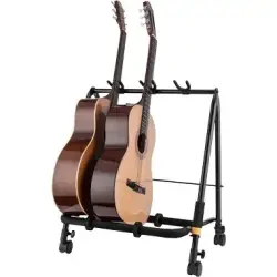 Hercules GS523B PLUS 3-Enstürman Tekerlekli Gitar Rack - 2