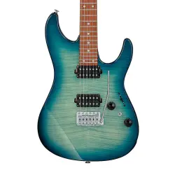 Ibanez AZ24S1F-TXB Transparent Turquoise Burst Elektro Gitar - 3