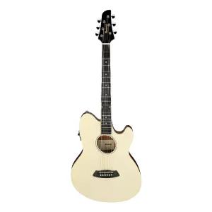 Ibanez TCY10E-IVH Ivory High Gloss Elektro Akustik Gitar - 1