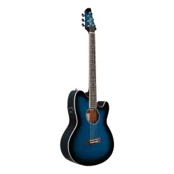 Ibanez TCY10E-TBS Transparent Blue Sunburst High Gloss Elektro Akustik Gitar - 2