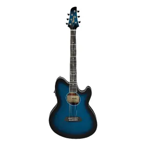 Ibanez TCY10E-TBS Transparent Blue Sunburst High Gloss Elektro Akustik Gitar - 1