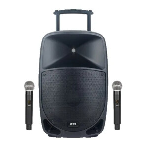 iFOX FX-1520A 15” Taşınabilir Bluetooth Hoparlör ve UHF Mikrofon Seti (300W) - iFOX
