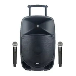 iFOX FX-1520A 15” Taşınabilir Bluetooth Hoparlör ve UHF Mikrofon Seti (300W) - 1