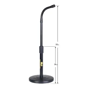 iFOX FXM-16 Çevirmeli Yükseklik Ayarlı Siyah Masaüstü Mikrofon Sehpası - 2