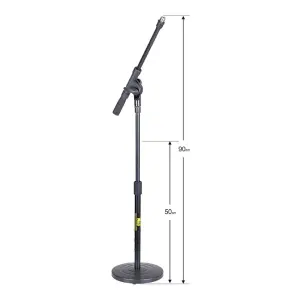 iFOX FXM-17 Çevirmeli Yükseklik Ayarlı Siyah Masaüstü Akrobat Mikrofon Sehpası - 3