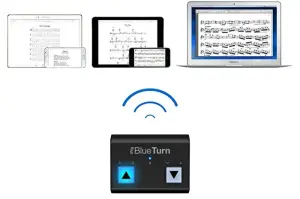 IK Multimedia iRig BlueTurn Işıklı Bluetooth Sayfa Değiştirme / Kaydırma Cihazı (iOS, Android & Mac) - 3