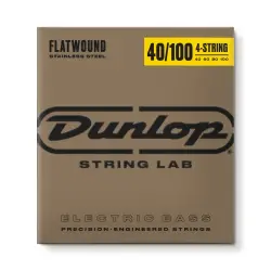 Jim Dunlop DBFS40100 Stainless Steel Flatwound Bas Gitar Teli (40-100) - 1