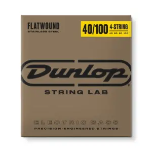 Jim Dunlop DBFS40100 Stainless Steel Flatwound Bas Gitar Teli (40-100) - 1