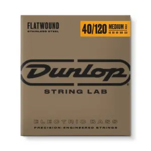Jim Dunlop DBFS40120M Stainless Steel Flatwound Medium Scale 5 Telli Bas Gitar Teli (40-120) - 1