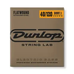 Jim Dunlop DBFS40120S Stainless Steel Flatwound Bas Gitar Teli (40-120) - 1