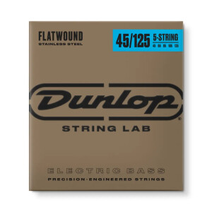 Jim Dunlop DBFS45125 Stainless Steel Flatwound 5 Telli Bas Gitar Teli (45-125) - Jim Dunlop