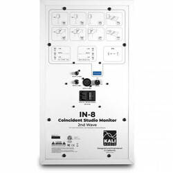 Kali Audio IN-8 V2 3-Way Coincident Studio Monitor (White, Single) - 3