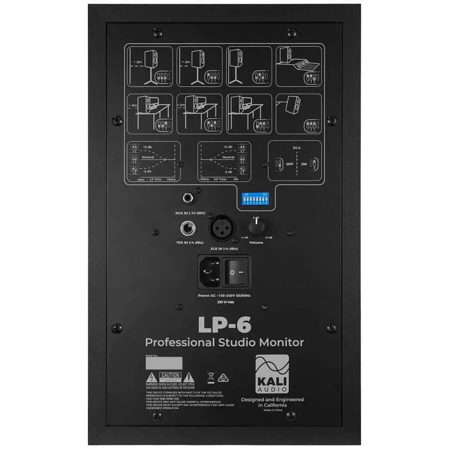 Kali Audio LP-6 6,5 Inc Aktif Stüdyo Monitörü (Siyah) - 3