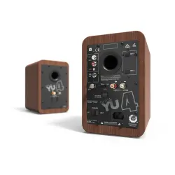 Kanto YU4 140W 4 inç Bluetooth Aktif Raf Tipi Hoparlör (Walnut) - 2