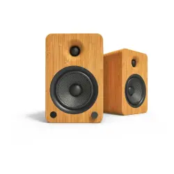 Kanto YU6 200W 5.25 inç Bluetooth Aktif Raf Tipi Hoparlör (Bamboo) - 1