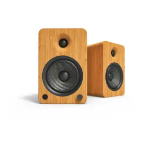 Kanto YU6 200W 5.25 inç Bluetooth Aktif Raf Tipi Hoparlör (Bamboo) - 1
