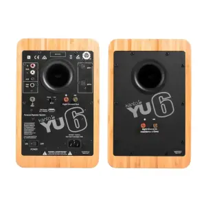Kanto YU6 200W 5.25 inç Bluetooth Aktif Raf Tipi Hoparlör (Bamboo) - 4
