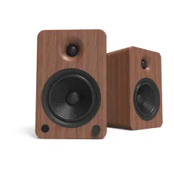 Kanto YU6 200W 5.25 inç Bluetooth Aktif Raf Tipi Hoparlör (Walnut) - 1
