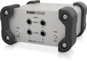 KLARK TEKNIK DI20P Passive Stereo DI Box with Midas Transformer and Extended Dynamic Range - 3