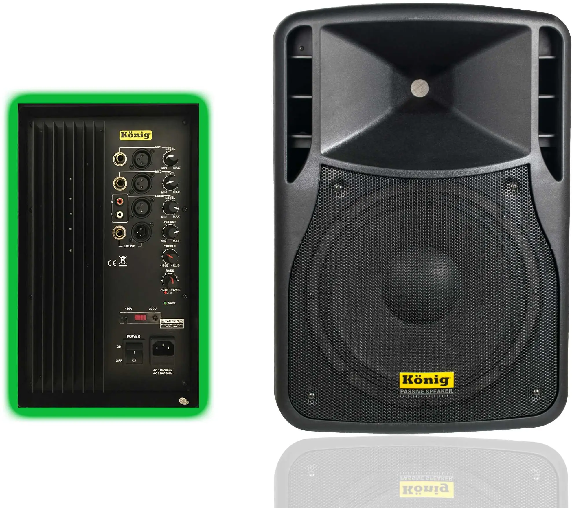 König K-1412A 12 inç 500W Aktif Kabin - König