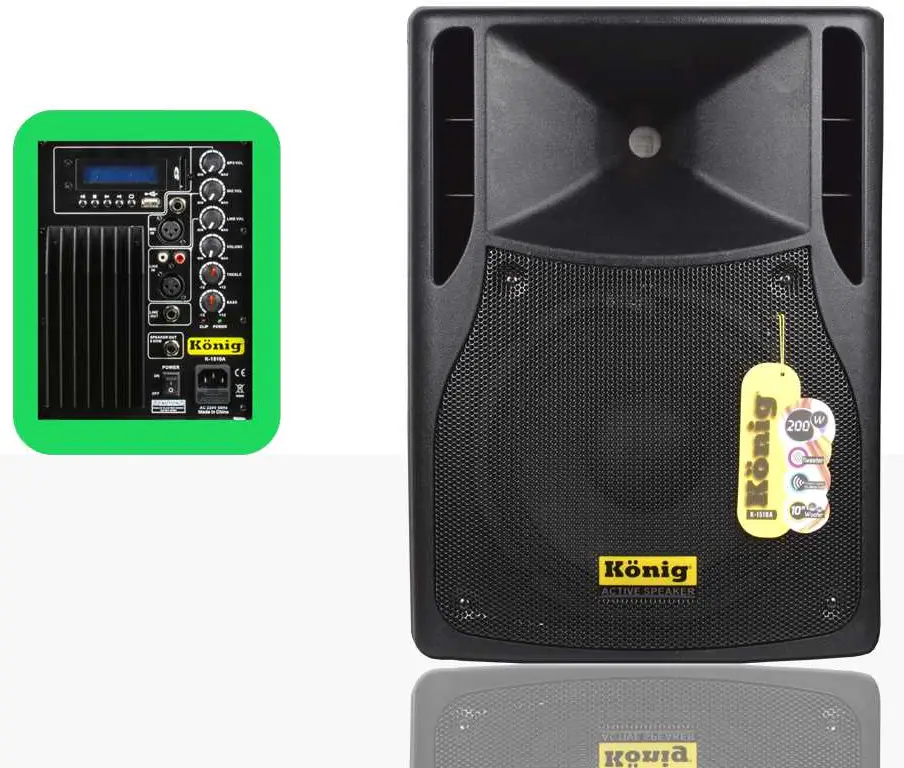 König K-1510A 10 inç 450W Aktif Kabin - König