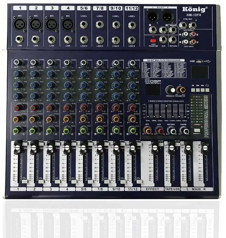 König KM-12FX 12 Kanal DEC Mikser - König