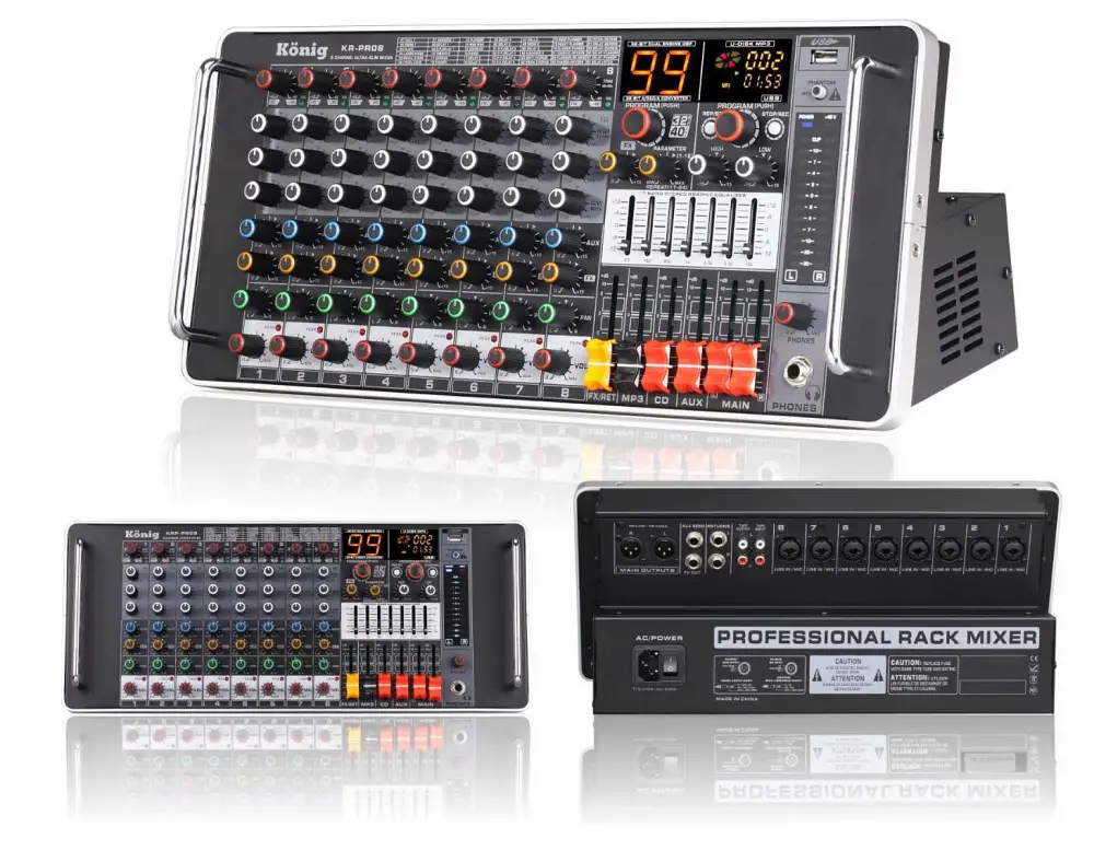 König KR-PRO 8 8 Kanal DEC Küp Mikser - König
