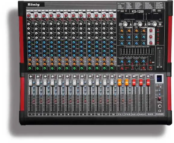 König KS-1200 12 Kanal DEC Mikser (Çift Efek) - König