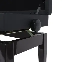 KOZMOS DX16-RW Ayarlı Piyano Taburesi - Kahverengi - Siyah - 2