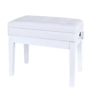 KOZMOS DX16-WH Ayarlı Piyano Taburesi - Sandıklı - Beyaz - 1