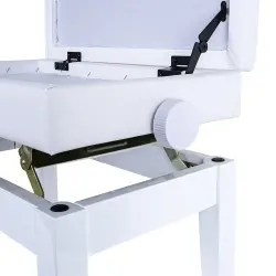KOZMOS DX16-WH Ayarlı Piyano Taburesi - Sandıklı - Beyaz - 2