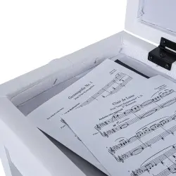 KOZMOS DX16-WH Ayarlı Piyano Taburesi - Sandıklı - Beyaz - 4