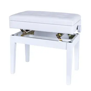KOZMOS DX16-WH Ayarlı Piyano Taburesi - Sandıklı - Beyaz - 5