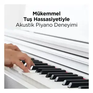 KOZMOS KHP-165WH Beyaz Dijital Piyano (Tabure & Kulaklık Hediyeli) - 6