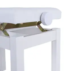 KOZMOS P-310-WH Ayarlı Piyano Taburesi - Beyaz - 2