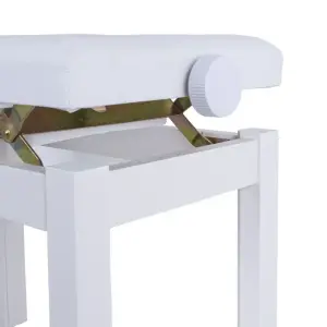 KOZMOS P-310-WH Ayarlı Piyano Taburesi - Beyaz - 2
