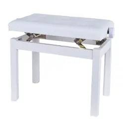 KOZMOS P-310-WH Ayarlı Piyano Taburesi - Beyaz - 4