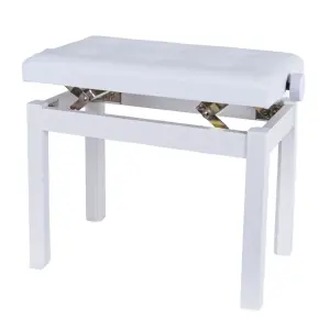 KOZMOS P-310-WH Ayarlı Piyano Taburesi - Beyaz - 4