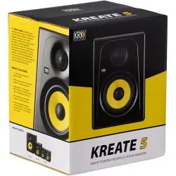 KRK Kreate 5 Aktif Stüdyo Monitörü, Bluetooth Özellikli (Siyah, Tekli) - 5