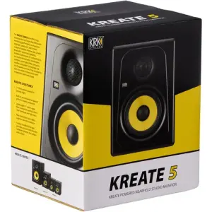 KRK Kreate 5 Aktif Stüdyo Monitörü, Bluetooth Özellikli (Siyah, Tekli) - 5