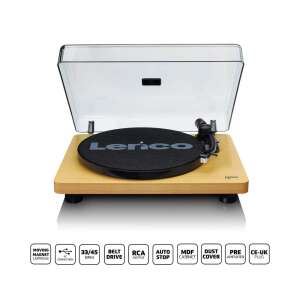 LENCO L-30WD Turntable - Otomatik, Ahşap Pikap - 1